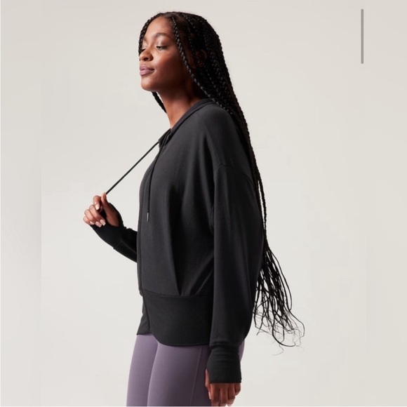 Athleta Balance Sweatshirt Zip Up Hooded Jacket Size XL - Picture 3 of 7